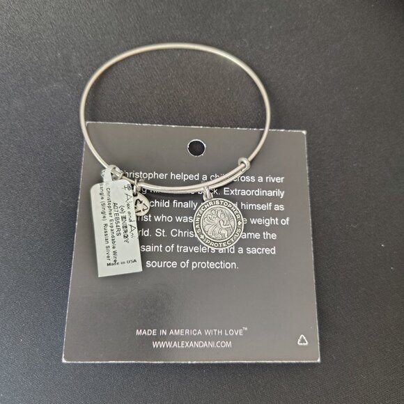 Alex and Ani Saint Christopher Bangle  with Card   807 - Picture 4 of 6